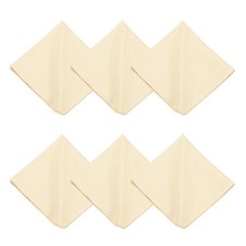 6Pcs 8x8" Microfiber Cleaning Cloth for Glasses Screens Camera Lenses, Beige