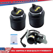 949-365 Rear Air Suspension Bags+Air Compressor For Toyota Sequoia 4.7L 2005-07