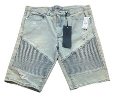 PacSun Light Indigo Denim Shorts Jean Men s Size 33 Skinny Distressed NWT