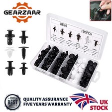 100PCS Car Body Plastic Auto Fasteners Push Trim Clips Pin Rivet Bumper Kits UK