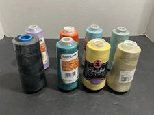 8 Maxi Lock Thread Spools Overlock Serger THREAD Lot Misc