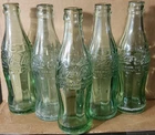 5 Vintage Coca-Cola Bottles 6fl oz. + 6 1/2 fl oz. from 5 different States