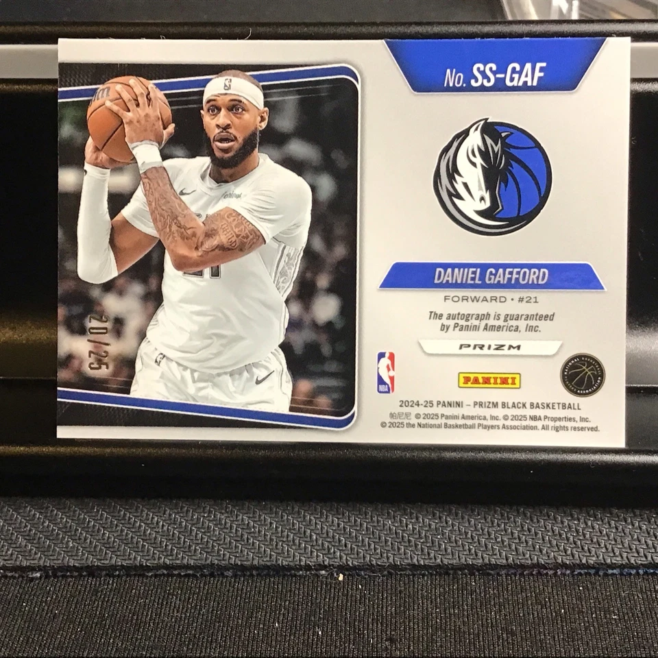 2024-25 Prizm Black Daniel Gafford Sensational Signatures Auto #SS-GAF Mojo /25 - Image 2 of 2