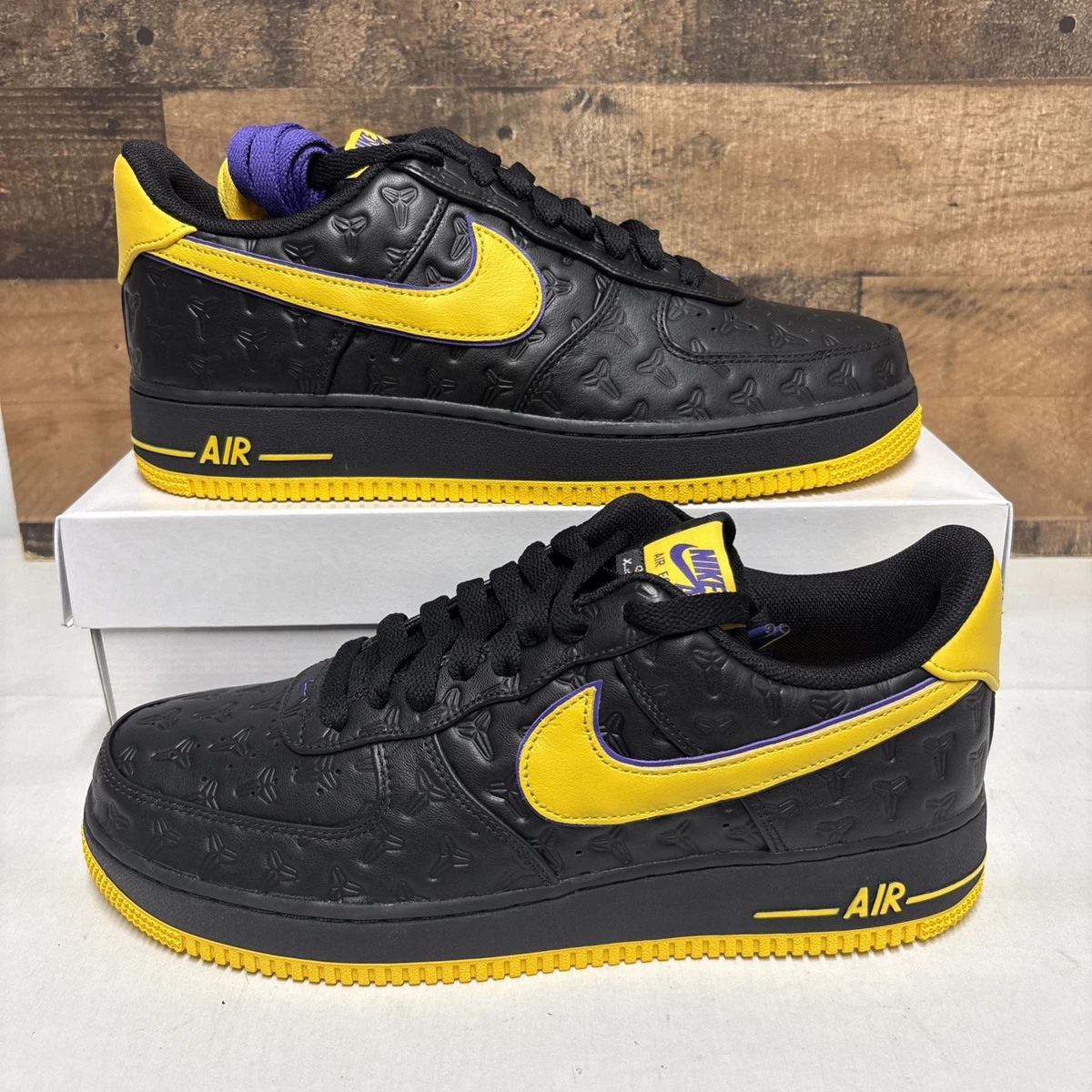 Nike Air Force 1 Low Black Varsity Maize | eBay