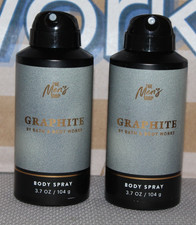 NEW 2 BATH BODY WORKS GRAPHITE MEN'S COLLECTION BODY SPRAY MIST 3.7 OZ
