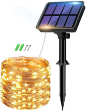 1 Pack Solar String Lights Outdoor Garden Waterproof, 8M/26FT 80 LED Solar Power