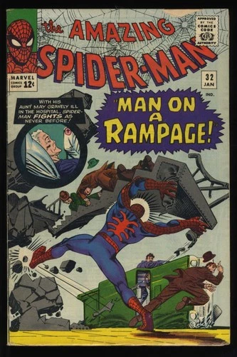 Amazing Spider-Man #32 VG+ 4.5 Stan Lee! Steve Ditko Art!! Marvel 1966