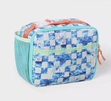 Cat and Jack Checkered Shark Lunch Bag w/ Buckled Strap