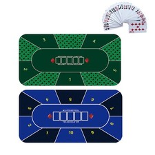 Poker Table Layout Tabletop Rubber Mat Roll-up Craps Gaming Table Top Pad