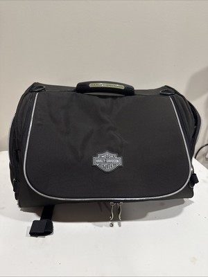Harley-Davidson Bar & Shield Zippered Touring Luggage Bag Black Nylon Used Good