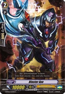 Bushiroad Cardfight Vanguard Blaster Axe G-BT06/053EN C Shadow Paladin