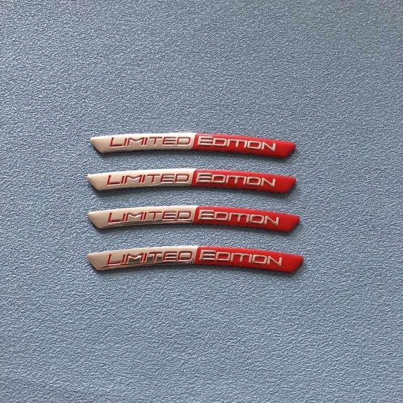4PCS LIMITED EDITION Logo Car Wheel Hub Sticker Emblem Badge Decals ...