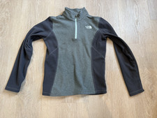 The North Face Sweater Girls Youth Size Medium Gray Glacier Fleece 1/4 Zip