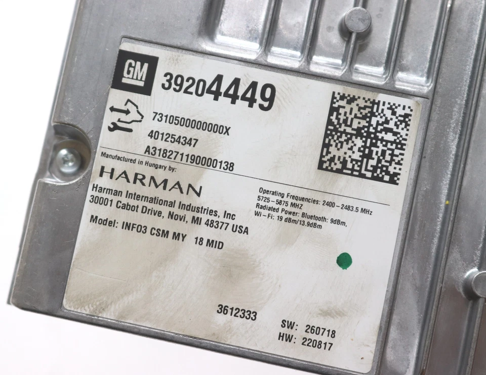 OPEL INSIGNIA B SPORTS TOURER 39204449 84492760 RADIO SISTEMA DI COMUNICAZIONE modulo - Immagine 4 di 4