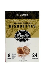 Bradley Hickory Smoker Bisquettes BBQ Wood Chips 24 Pack For Grilling