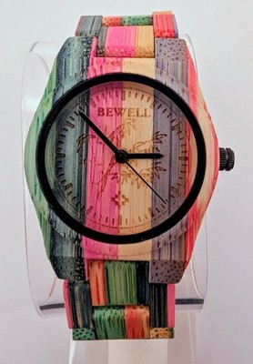 Colorful Bewell Watch Full Wooden Natural Wood Wrist watch New Battery