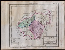 1791 - Corrèze - Carta Antica Del Dipartimento - Incisione