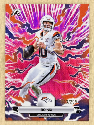 2025 Topps Resurgence Bo Nix Magenta Surge /299 Denver Broncos #28