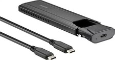 Insignia- M.2 NVMe to USB-C SSD Enclosure - Black
