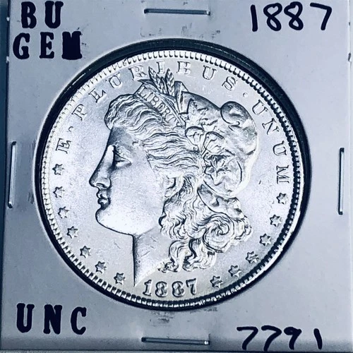 1887 BU GEM MORGAN SILVER DOLLAR UNC MS+++ U.S. MINT RARE COIN 7791