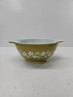 Vintage Pyrex 442 Spring Blossom Green Crazy Daisy 1.5 Qt Cinderella Mixing Bowl