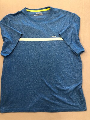 Chaps Shirt Men's 2XL Bright Blue Heather Short Sleeve Activewear Tee ...