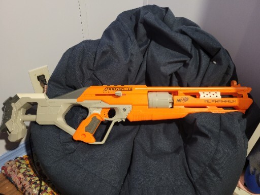 AlphaHawk (NERF N-Strike Elite Accustrike revolver dart sniper