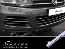 für VW Touareg 7P  2010-14 - 3M Chrom Zierleisten für Kühlergrill unten außen