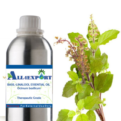 PURE BASIL-LINALOOL ESSENTIAL OIL Ocimum basilicum NATURAL HERBAL AROMA