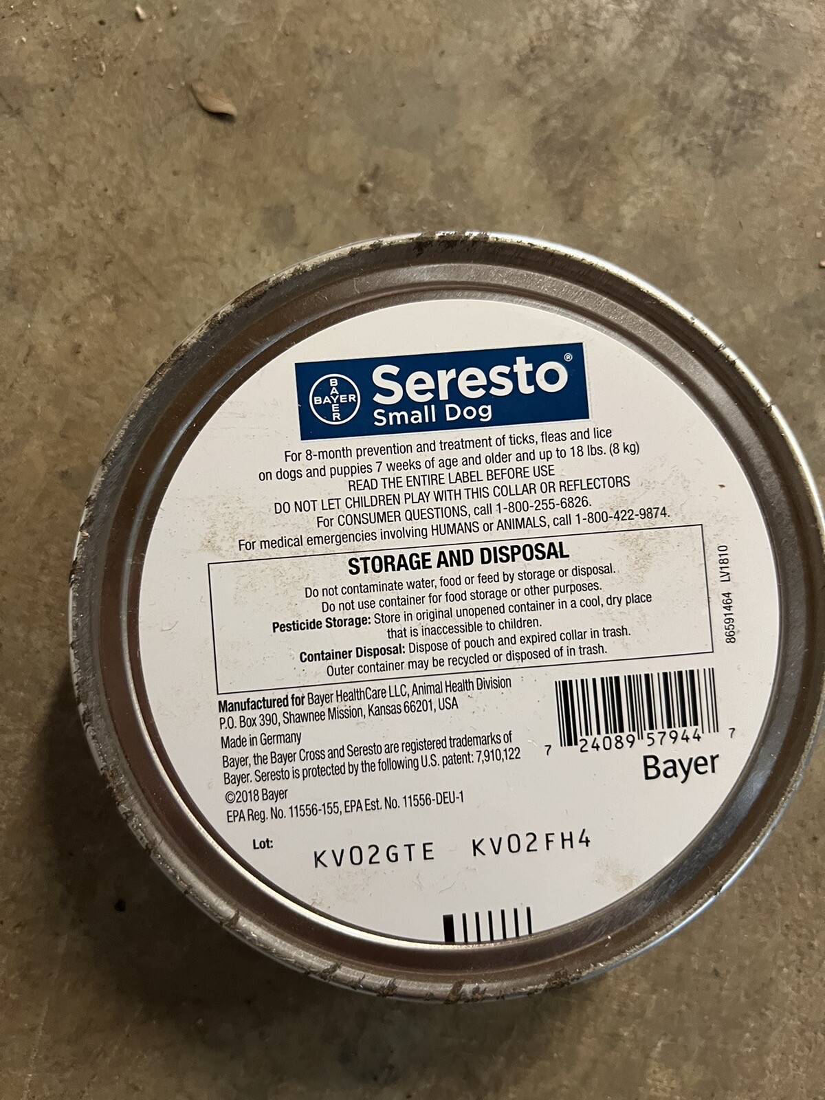 Seresto Flea and Tick Collar 8 Months Protection for Small Dogs 18lbs