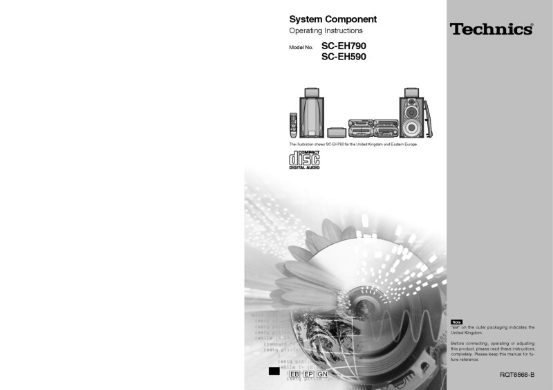 Technics SC-EH590 SH-EH590 SA-EH590 SL-EH590 RS-DV290 Owners.