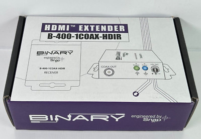 BINARY B-400-1COAX-HDIR, HDMI Over Coax Pair Of Rec & Trans, Exc. Cond., OB