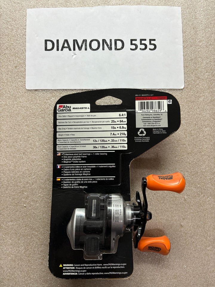 Moulinet Abu Garcia MAX4STX-L Max STX - 6.4:1 Main Gauche, Pour Pêche En Eau Douce