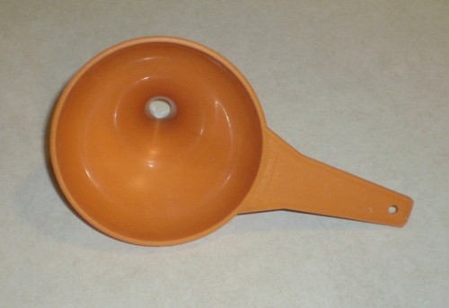 Vintage Tupperware Hershey Kiss Shaped Funnel #1227 - Burnt Orange - Picture 2 of 2
