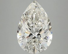 5.08 Cts Pear Cut IGI Certified Lab Grown CVD Diamond G Color VS1 Clarity STONE