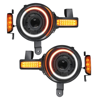 Oracle Fit 2021+ Bronco Oculus  Projector Headlights - Amber/White Switchback