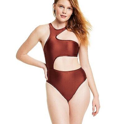 Metallic Cutout One Piece Swimsuit