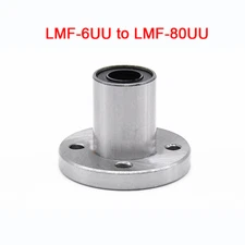 LMF6UU-LMF80UU Round Flange Router Shaft Linear Bushing Bearings Bore 6mm-80mm