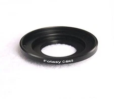 Fotasy 16mm Cine Lens to M43 Adapter, C Mount to MFT Converter, fits Olympus