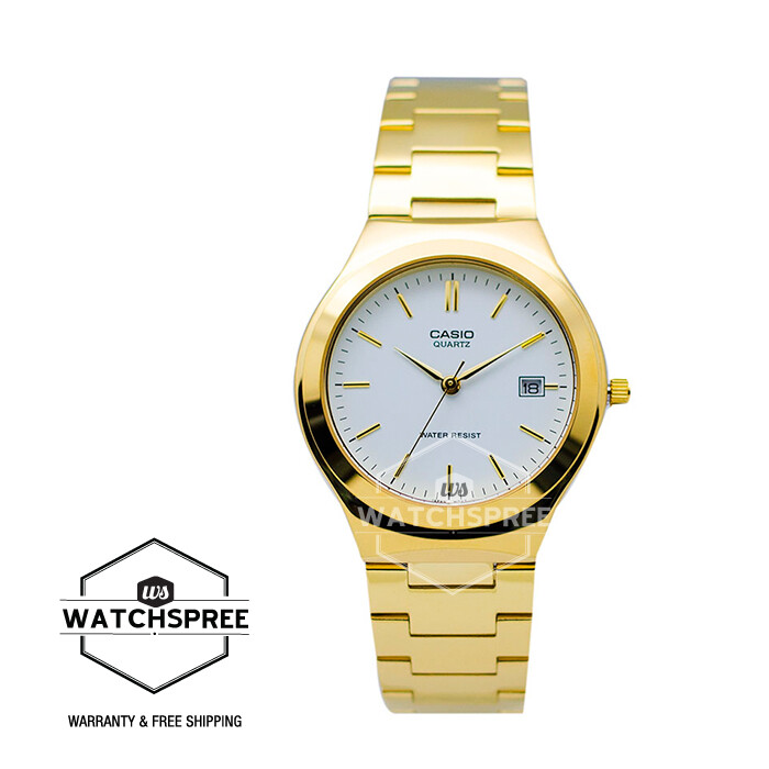 Casio Men's Analog Gold Tone Stainless Steel Band Watch MTP1170N