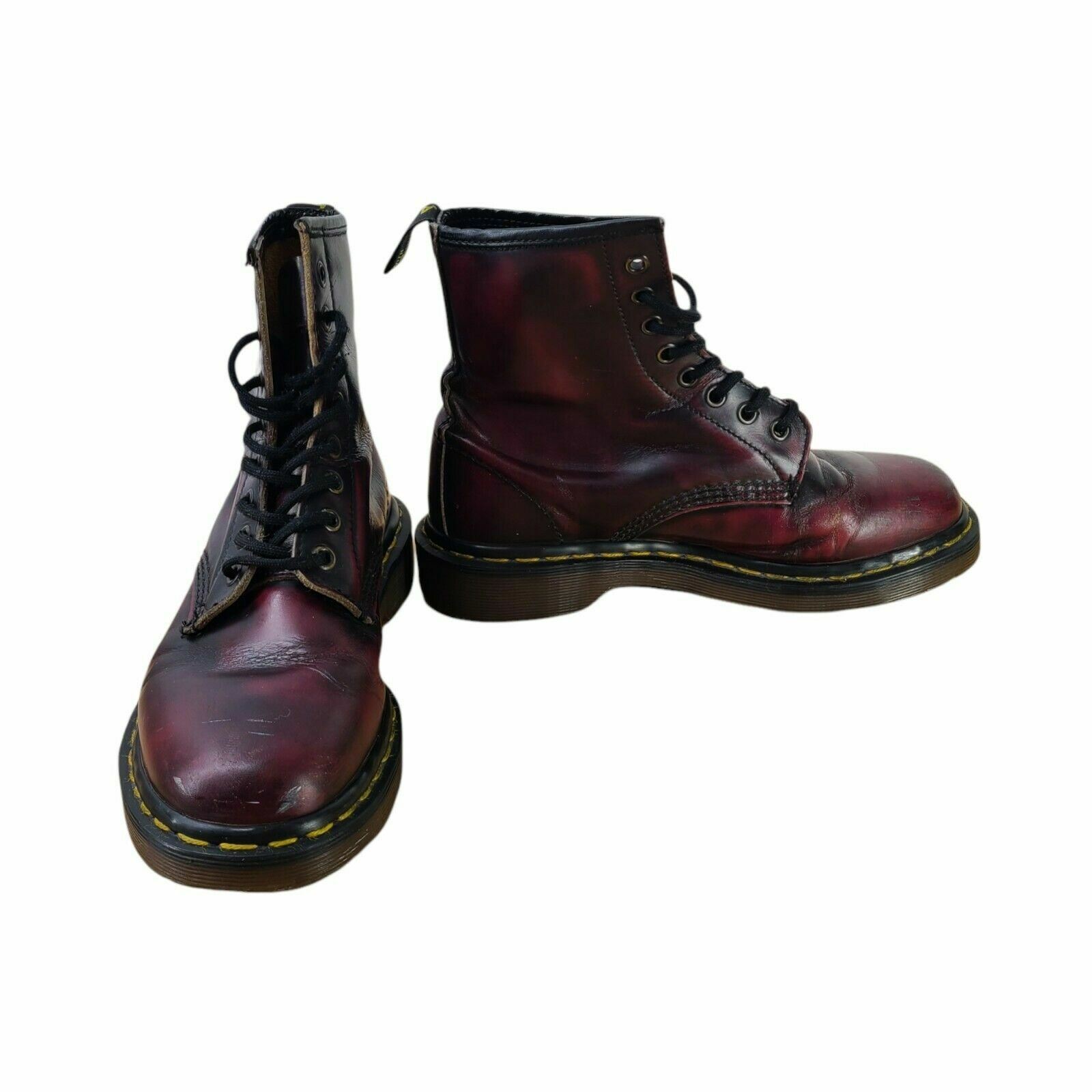 onenigheid In dienst nemen wijk Vintage Dr. Martens 1460 Cherry Red Oxford Rub Off Boots Men 4 Women 5  England | eBay