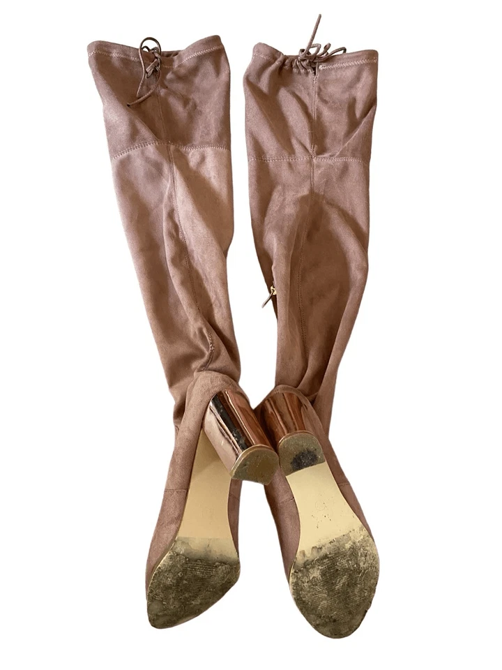 Botas altas hasta el muslo Catherine Malandrino color dorado talla 8,5 Foto 3 de 4