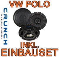 VW Polo 9N & 9N3 Crunch Lautsprecher 16Cm Koaxe Boxen Einbauset 2-WEGE NEU