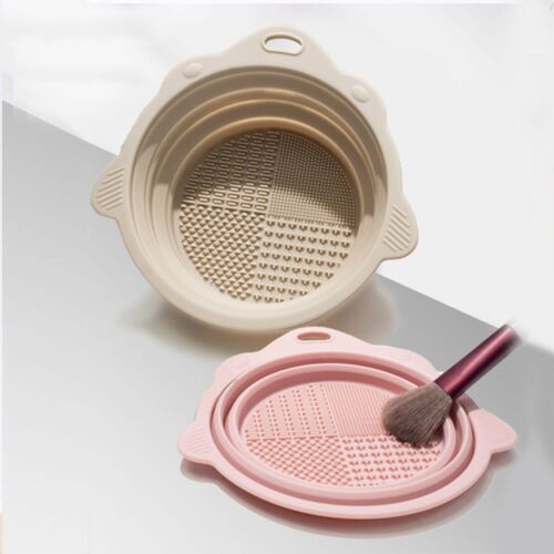 Board Folding Cleaning Bowl Makeup Brush Cleaner Cosmetic Brush Cleaning Mat - Afbeelding 1 van 14