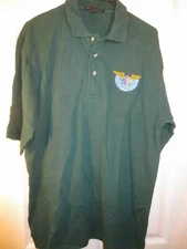 CLASSIC JET AIRCRAFT ASSOCIATION GREEN POLO SHIRT BY PORT AUTHORITY SIZE LARGE