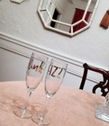 Collectible GODIVA Gift Set 2 CHAMPAGNE GLASSES Truffles Food Photo Prop Pair — photo 6