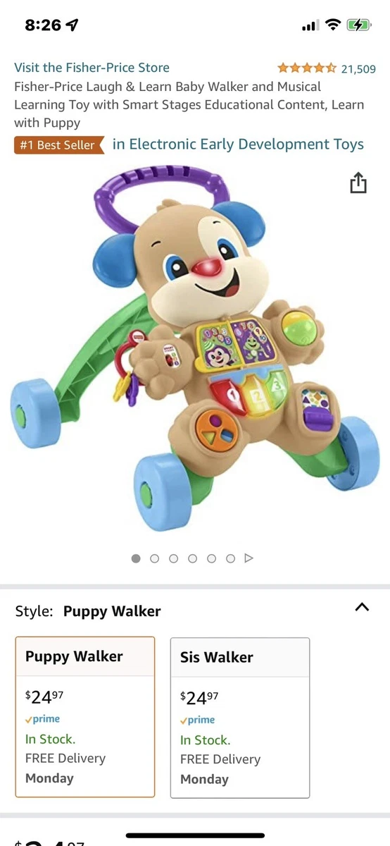 Fisher price sales baby walker puppy