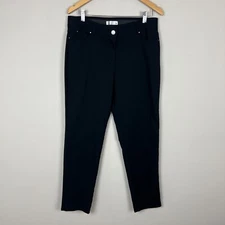89th & Madison Pants Womens 12 Black Stretch Tapered Slim Fit Comfort