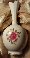 Lenox rose bud vase gold trim 