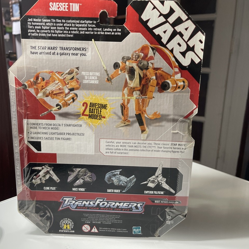 2007 Transformers Star Wars Saesee Tiin Jedi Starfighter New Factory ...